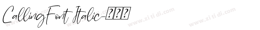 CallingFont Italic字体转换
